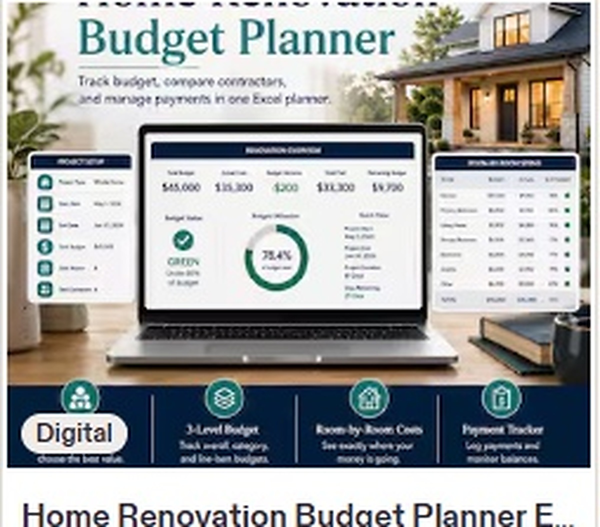 NorthAdTrack Home Renovation Budget Planner listing preview